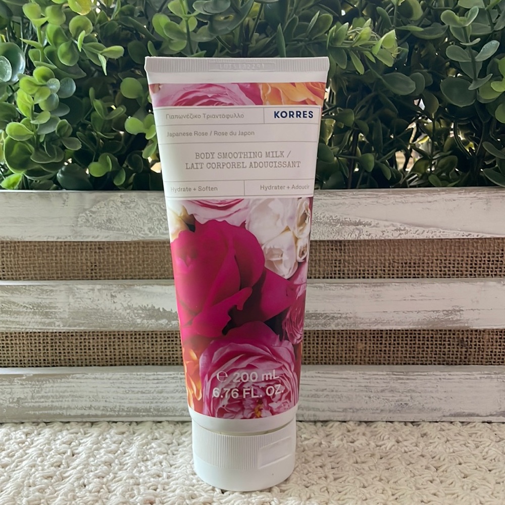 NWT! Korres body smoothing milk/Japanese rose